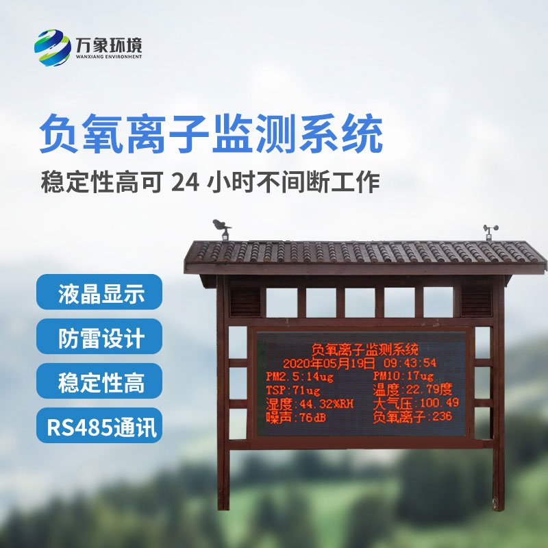 負(fù)氧離子大氣監(jiān)測系統(tǒng)：與防腐木景觀亭結(jié)合的空氣質(zhì)量監(jiān)測站